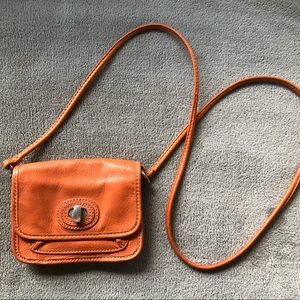 Orange Fossil Crossbody